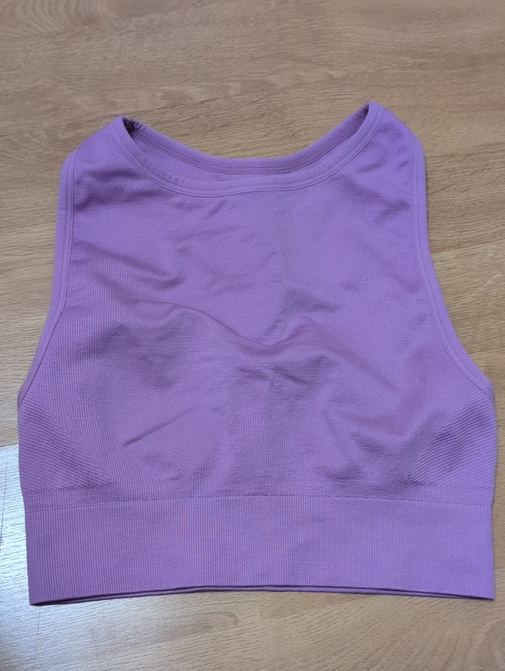 knix Lavender High-Neck Seamless Crop Tank